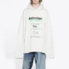 Ανδρικό Balenciaga FW21 με τυπωμένο αλφάβητο λογότυπου, φαρδύ, λευκό 662424TKVF89085