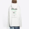 Ανδρικό Balenciaga FW21 με τυπωμένο αλφάβητο λογότυπου, φαρδύ, λευκό 662424TKVF89085