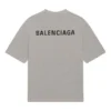 Ανδρικό Balenciaga FW21 με τυπωμένο λογότυπο, ρετρό, κοντομάνικο, γκρι 612966TIVG51167