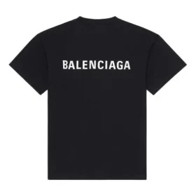 Ανδρικό Balenciaga FW21 με τυπωμένο λογότυπο, ρετρό, κοντομάνικο, μαύρο 612966TIVG51070 Ανδρικό Balenciaga FW21 με τυπωμένο λογότυπο, ρετρό, κοντομάνικο, μαύρο 612966TIVG51070