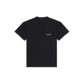 Ανδρικό Balenciaga FW21 με τυπωμένο λογότυπο, ρετρό, κοντομάνικο, μαύρο 612966TIVG51070 Ανδρικό Balenciaga FW21 με τυπωμένο λογότυπο, ρετρό, κοντομάνικο, μαύρο 612966TIVG51070