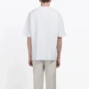 Ανδρικό Balenciaga Λευκό με λογότυπο BB Κλασικό λογότυπο Τυπωμένο Κοντομάνικο 570803TEV489044