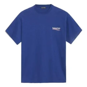 Ανδρικό Balenciaga με εκτύπωση «Political Campaign», κοντομάνικο, βασιλικό μπλε 508203TAV444540 Ανδρικό Balenciaga με εκτύπωση «Political Campaign», κοντομάνικο, βασιλικό μπλε 508203TAV444540