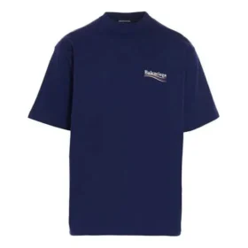 Ανδρικό Balenciaga με εκτύπωση Political Campaign, μεγάλη έκδοση, κοντό μανίκι, ναυτικό μπλε 641675TIV521195 Ανδρικό Balenciaga με εκτύπωση Political Campaign, μεγάλη έκδοση, κοντό μανίκι, ναυτικό μπλε 641675TIV521195