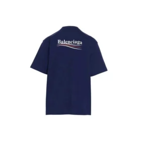 Ανδρικό Balenciaga με εκτύπωση Political Campaign, μεγάλη έκδοση, κοντό μανίκι, ναυτικό μπλε 641675TIV521195 Ανδρικό Balenciaga με εκτύπωση Political Campaign, μεγάλη έκδοση, κοντό μανίκι, ναυτικό μπλε 641675TIV521195