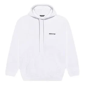 Ανδρικό Balenciaga με κουκούλα, Casual, από καθαρό βαμβάκι, Λευκό 570811TJV859040
