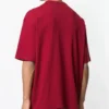 Ανδρικό Balenciaga με λογότυπο, στρογγυλό λαιμό και κοντά μανίκια, κόκκινο 556148TDV516064