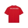 Ανδρικό Balenciaga με μεγάλο λογότυπο, ρετρό, κοντομάνικο, κόκκινο 612966TIVG56540