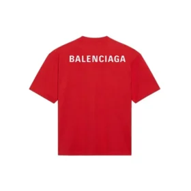 Ανδρικό Balenciaga με μεγάλο λογότυπο, ρετρό, κοντομάνικο, κόκκινο 612966TIVG56540 Ανδρικό Balenciaga με μεγάλο λογότυπο, ρετρό, κοντομάνικο, κόκκινο 612966TIVG56540