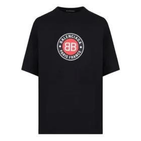Ανδρικό Balenciaga με τύπωμα BLogo, κοντομάνικο, μαύρο 612966TJVD61000