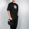 Ανδρικό Balenciaga με τύπωμα BLogo, κοντομάνικο, μαύρο 612966TJVD61000