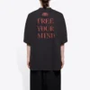 Ανδρικό Balenciaga με τύπωμα, μεγάλο, κοντομάνικο, μαύρο 641614TJV781000