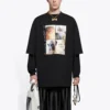 Ανδρικό Balenciaga μεσαίου μήκους, στρογγυλό λαιμό, κοντό μανίκι, μαύρο 641614TJVG81000