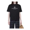 Ανδρικό Balenciaga Retro Knit BB Paris Printing με κοντά μανίκια, μαύρο 594579TGV601000