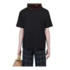 Ανδρικό Balenciaga Retro Knit BB Paris Printing με κοντά μανίκια, μαύρο 594579TGV601000