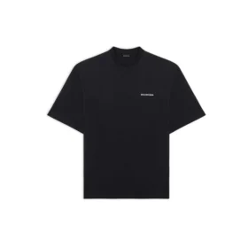 Ανδρικό Balenciaga Retro Sports Logo με κοντά μανίκια, μαύρο 641614TJVL41000 Ανδρικό Balenciaga Retro Sports Logo με κοντά μανίκια, μαύρο 641614TJVL41000