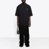 Ανδρικό Balenciaga Retro Sports Logo με κοντά μανίκια, μαύρο 641614TJVL41000