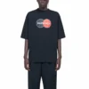 Ανδρικό Balenciaga Retro Uniform Loose Design με κοντά μανίκια, μαύρο 620969TIV791000