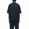 Ανδρικό Balenciaga Retro Uniform Loose Design με κοντά μανίκια, μαύρο 620969TIV791000