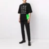 Ανδρικό Balenciaga SS21 Casual με τύπωμα, φαρδύ, κοντομάνικο, μαύρο 641614TJV801070