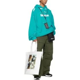 Ανδρικό Balenciaga SS21 Classic Alphabet Printing Hole Sky Blue 659403TKVB64661