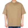 Ανδρικό Balenciaga SS21 Φαρδύ μπλουζάκι με στρογγυλό λαιμό, κεντημένο λογότυπο με γράμματα και κοντά μανίκια, χρώμα χακί 612966TJV879504