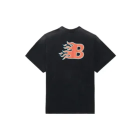 Ανδρικό Balenciaga SS21 Flame Retro κοντομάνικο μαύρο 656978TKV701076 Ανδρικό Balenciaga SS21 Flame Retro κοντομάνικο μαύρο 656978TKV701076