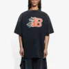 Ανδρικό Balenciaga SS21 Flame Retro κοντομάνικο μαύρο 656978TKV701076