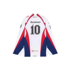 Ανδρικό Balenciaga SS21 Hockey Sports Mesh Μακρυμάνικο Λευκό 657105TKV248090