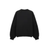Ανδρικό Balenciaga SS21 Hole, φαρδύ, στρογγυλό λαιμό, μακριά μανίκια, μαύρο 641654TJVI71070