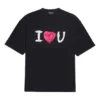 Ανδρικό Balenciaga SS21 Love με κοντά μανίκια, μαύρο 612966TJVL51070