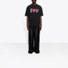 Ανδρικό Balenciaga SS21 Love με κοντά μανίκια, μαύρο 612966TJVL51070