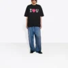 Ανδρικό Balenciaga SS21 Love με κοντά μανίκια, μαύρο 612966TJVL51070