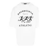 Ανδρικό Balenciaga SS21 Μαραθώνιο με μοτίβο τρεξίματος και τυπωμένο λογότυπο, κοντομάνικο, λευκό 641614TJVK69040