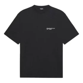 Ανδρικό Balenciaga SS21 με κεντημένο λογότυπο, κοντομάνικο, μαύρο 641675TKV861070 Ανδρικό Balenciaga SS21 με κεντημένο λογότυπο, κοντομάνικο, μαύρο 641675TKV861070