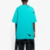 Ανδρικό Balenciaga SS21 με μοτίβο αλφαβήτου, τρύπες, στρογγυλό λαιμό και κοντά μανίκια, πράσινο 651795TKVB84661