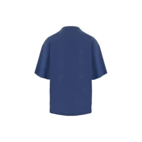 Ανδρικό Balenciaga SS21 με μοτίβο τρεξίματος, τυπωμένο λογότυπο, φαρδύ, κοντομάνικο, μπλε 641614TJVK64866 Ανδρικό Balenciaga SS21 με μοτίβο τρεξίματος, τυπωμένο λογότυπο, φαρδύ, κοντομάνικο, μπλε 641614TJVK64866