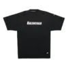 Ανδρικό Balenciaga SS21 με τυπωμένο αλφάβητο, διάτρητο, στρογγυλό λαιμό, κοντό μανίκι, μαύρο 651795TKVB81070