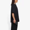Ανδρικό Balenciaga SS21 με τυπωμένο λογότυπο, φαρδύ, στρογγυλό λαιμό, κοντό μανίκι, μαύρο 641675TKV711069