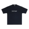 Ανδρικό Balenciaga SS21 με τυπωμένο λογότυπο, κοντομάνικο, μαύρο 612966TIV541070