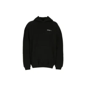 Ανδρικό Balenciaga SS21 Βαμβακερό Μεγάλο με κουκούλα Μακρυμάνικο Μαύρο 620973TKV871070