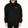 Ανδρικό Balenciaga SS21 Βαμβακερό Μεγάλο με κουκούλα Μακρυμάνικο Μαύρο 620973TKV871070
