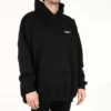 Ανδρικό Balenciaga SS21 Βαμβακερό Μεγάλο με κουκούλα Μακρυμάνικο Μαύρο 620973TKV871070