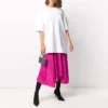 Ανδρικό Balenciaga SS21 βαμβακερό μπλουζάκι με λογότυπο, στρογγυλό γιακά και κοντά μανίκια, λευκό 641655TJV879040