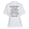 Ανδρικό Balenciaga SS21 Word με κοντά μανίκια, λευκό 641613TJVI59040