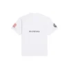 Ανδρικό Balenciaga x NASA Crossover FW21 Φαρδύ Πουλόβερ με Στρογγυλό Λαιμό και Κοντά Μανίκια Λευκό 651795TKVD79040