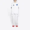 Ανδρικό Balenciaga x NASA Crossover Space Printing Μακρυμάνικο με στρογγυλό λαιμό Λευκό 662496TKVD79040