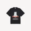 Ανδρικό φαρδύ T-shirt «The Door» σε μαύρο χρώμα