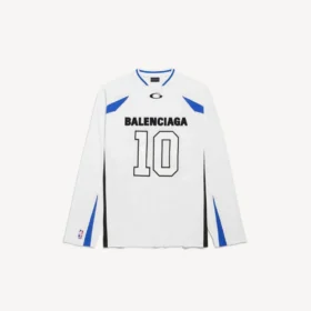 Ανδρικό φούτερ Balenciaga | NBA collaboration oversized με μακριά μανίκια σε λευκό/πολύχρωμο