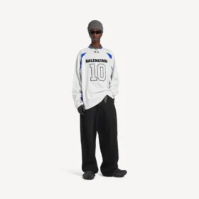 Ανδρικό φούτερ Balenciaga | NBA collaboration oversized με μακριά μανίκια σε λευκό/πολύχρωμο